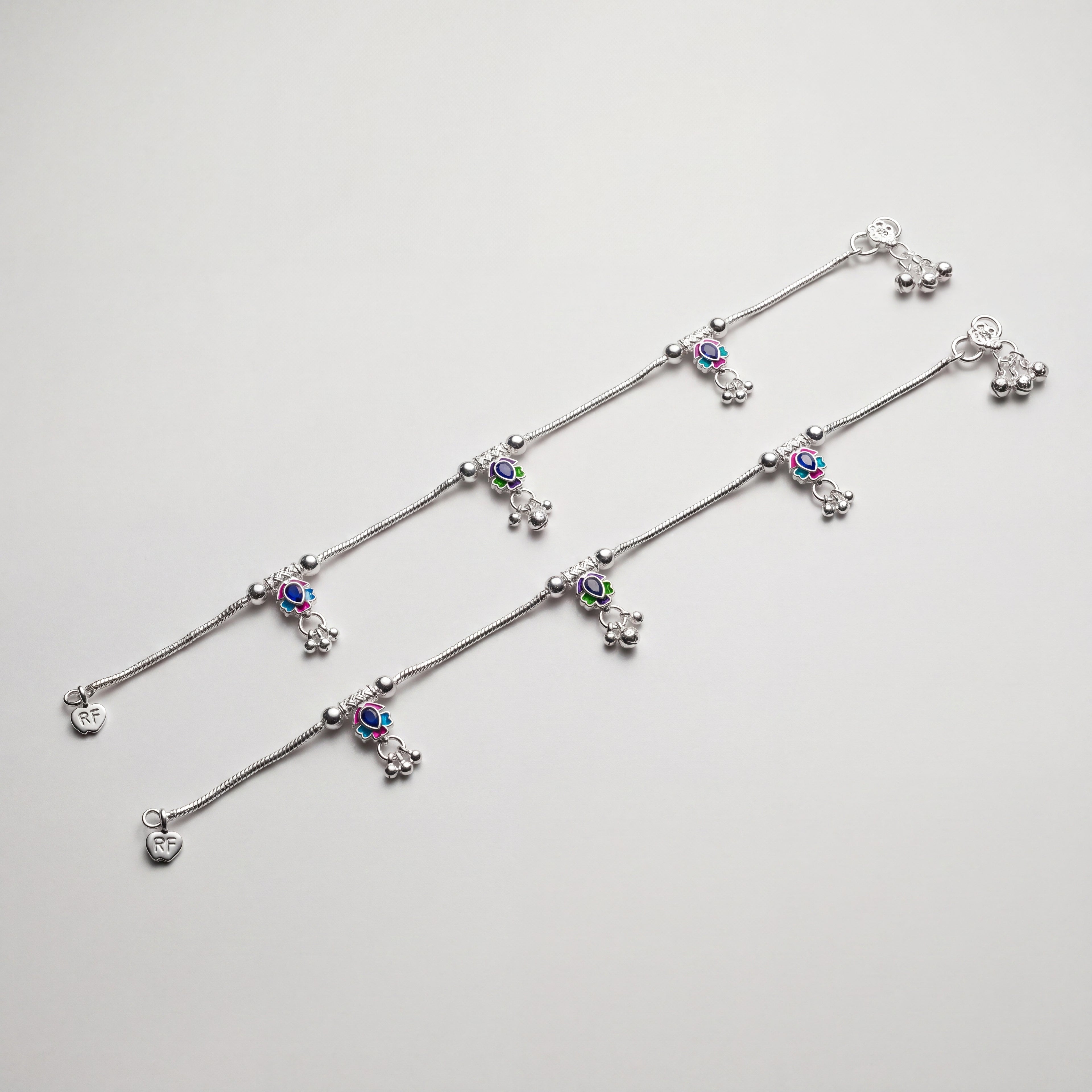 Vibrant Meenakari Anklet